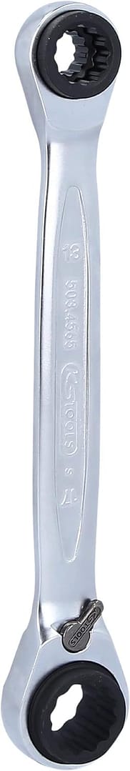 KS Tools 503.4565 4 in 1 GEARplus reversing double ratchet ring spanner, 10x13x17x19mm