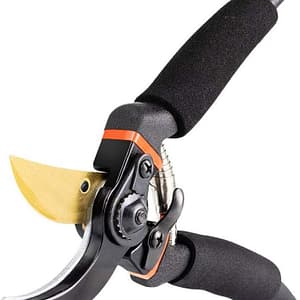 SEEYC Professional 8 inches Premium Titanium Bypass Pruning Shears, Premium Utility Garden Clippers Scissors Sponge Handle Protector,Tree Trimmers Secateurs Hand Pruners