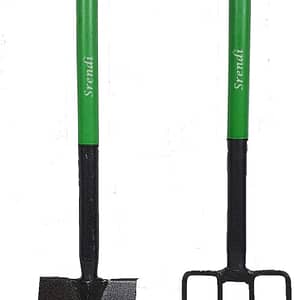 2 Pieces Carbon Steel Heat Treated Gardening Tool Set Fork and Spade Builder Equipment Tool Garden Assocceries Complete Heavy Duty Set