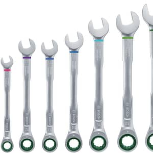 Bosch Wrenches/Ratchet Combination Wrench Set 8-Piece (Top Performance and Ultimate Convenience with Spanner Combination Set; Ideal-Quality and Rust-Resistant; Colour-Coded Size Indication)