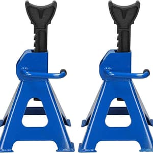 Autofather Heavy Duty 3 Ton Axle Stands for Car Van 4x4 Caravan Garage Workshop Steel Robust Construction Support Lift 29-43cm, Pack of 2