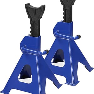 2Pcs Ratcheting Axle Stand, 3 Ton Adjustable Heavy Duty Axle Jack Stands Car Caravan Van Vehicle Stand Lifting Tool