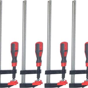 4pc F Clamp Bar Clamp Heavy Duty 600 x 80mm 24" Long Quick Slide Wood Clamp