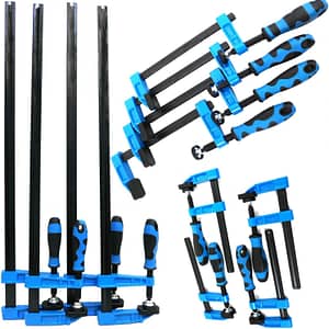 12pc Set Blue Grip F Clamps Bar Clamp Quick Slide Wood Clamp 6"-150mm 12"-300mm 24"-600mm