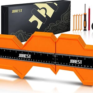 JOREST Connectable Profile Gauge 10+5 Inch, Contour Duplicator with Lock, Shape Outline Template Tool for Scribing/Woodworking/Flooring/Tile Laying/Angle Measurement, Gift for Father/Dad/Men/Carpenter