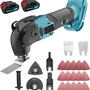 Oscillating Multi Tools, Cordless Multitool, Brushless Oscillating Saw Compatible with 18V Battery, Include 22pcs Accessories for Cutting, Sanding, Scraping