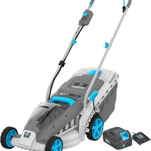 swift 40V 37cm Cordless Lawnmower, Brushless Battery Lawn Mower with 2-in-1 Mulch and Catch 40L Grass Bag & 5-level Central Cutting Height, including 1pc 2.0Ah Battery and Charger