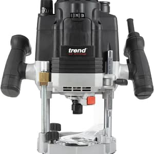 Trend T8 1/2 Inch Dual-Mode Plunge Workshop Router, Engineered for Both Hand-held and Router Table use, 2200 W, 110 V, Black, T8ELK