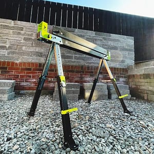 1 x BauenKraft SH-2001 Metal Folding Steel Saw Horse Adjustable Leg Stand Trestle