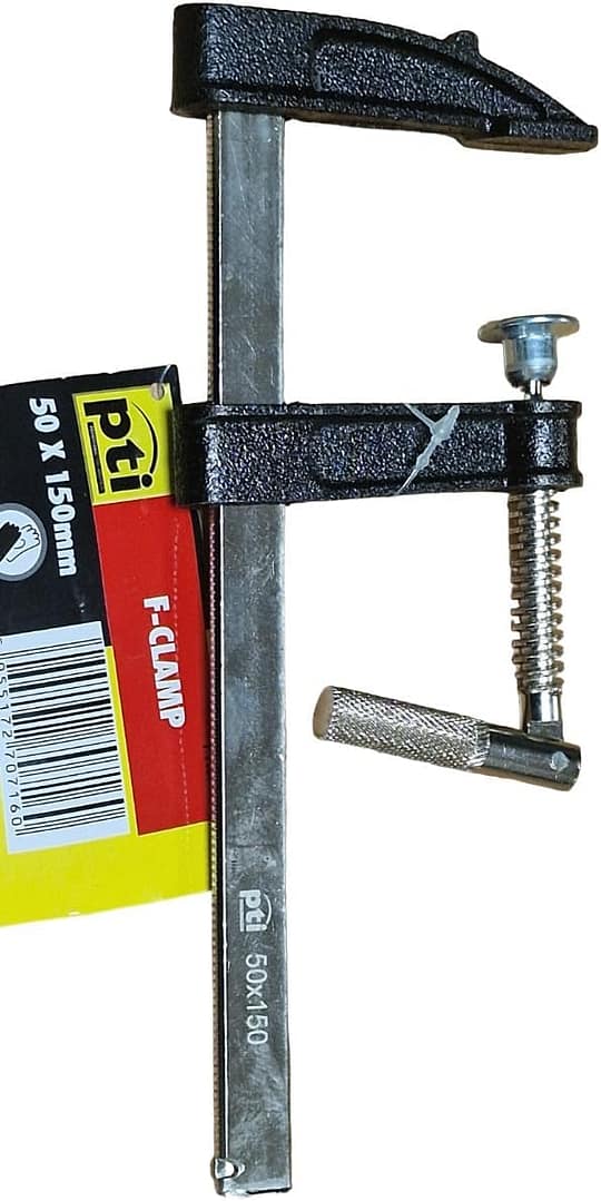 F Clamp 6 Inch/150mm Aluminium Woodworking Tools, Wood Clamps, Quick-Grip Metal Vice Grips Used for Welding, Glue Spreader, Work Bench, Book Press, Workmate Sash Bar Table clamp, Heavy Duty