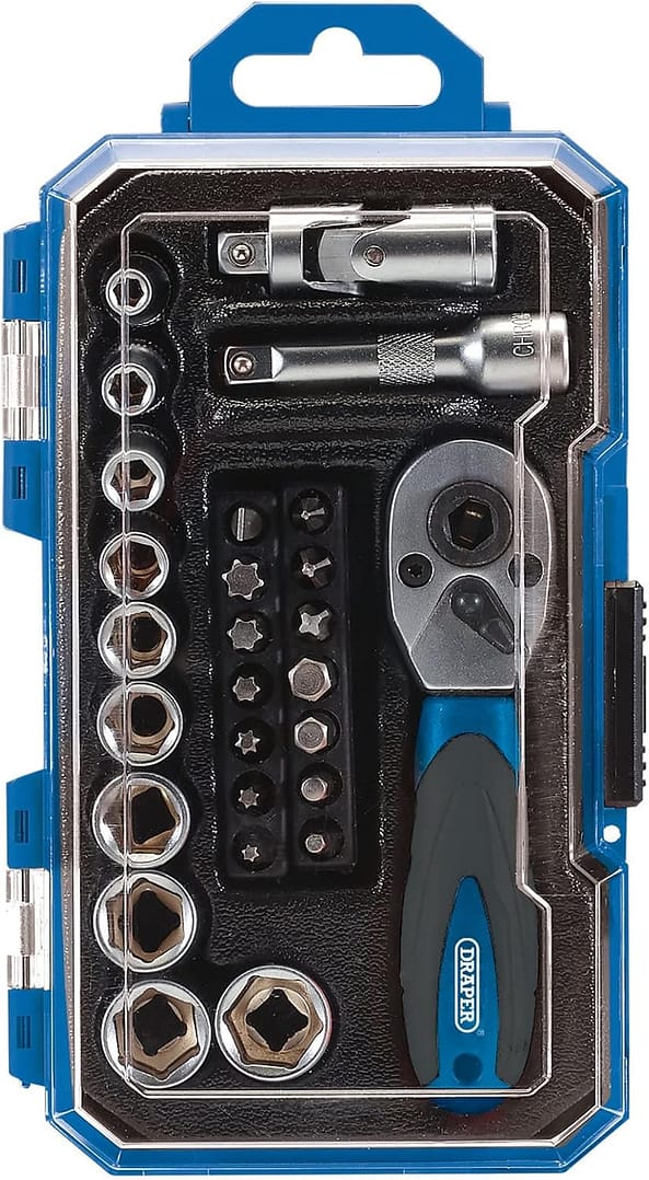 Draper 04778 Socket Set, 1/4" Sq. Dr. (27 Piece)