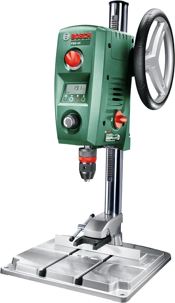 Bosch Bench Drill PBD 40 (710 W, Max. Drilling dia. in Steel/Wood 13 mm/40 mm, Drilling Stroke 90 mm, in Cardboard Box)