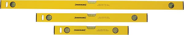 Silverline Builders Level Set 3pce 400, 600 & 1000mm (119688), Yellow