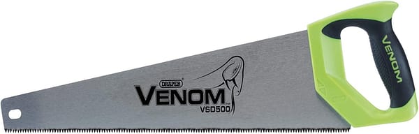 Draper Venom 8PPI Wood Hand Saw | First Fix Double Ground Blade 50CM | DIY Tools Woodworking Handsaw | 82194