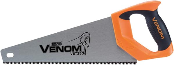 Draper Venom 8ppi/7tpi Tool Box Saw | First Fix Triple Ground Blade 350mm| DIY Tools Woodworking Handsaw | 82205