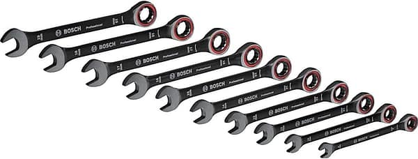 Bosch Professional 1-Piece Spanner Set (8/10/12/13/14/15/16/17/18/19 mm, in Bag) – Amazon Exclusive