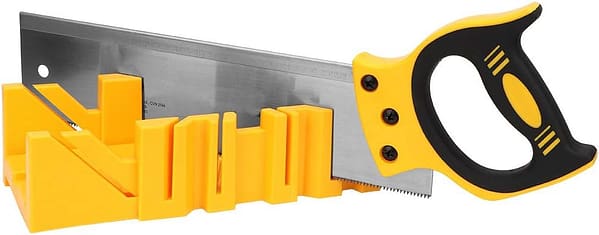 Clamping Mitre Box and Saw Cutting 90°, 45° and 22.5° Angles Hand Tenon Frame Cutting Mitre Saw with 14 inch Back Saw for Woodworking DIY Home Decoration Craftsmanship, 12 inch