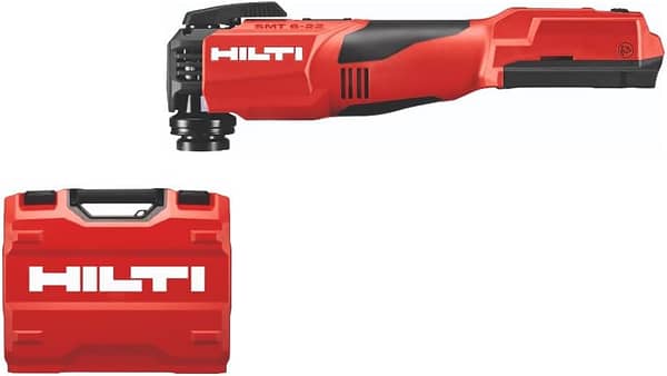 Hilti SMT 6-22 Cordless Oscillating Multitool, StarlockMax Interface, Brushless Motor, Oscillating Angle of 4°, Nuron Battery Platform, Bare Tool with Case Included (2366392)