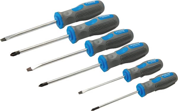 Silverline General Purpose Screwdriver Set 6pce (546524), Blue & Grey