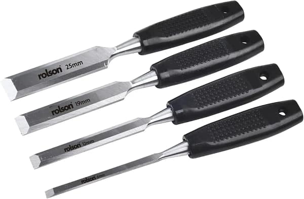 Rolson 56159 4 pc Wood Chisel Set
