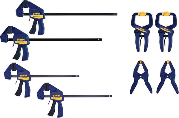 IRWIN Quick-Grip Woodworking Clamps Set, 8-Piece (IRHT83220)