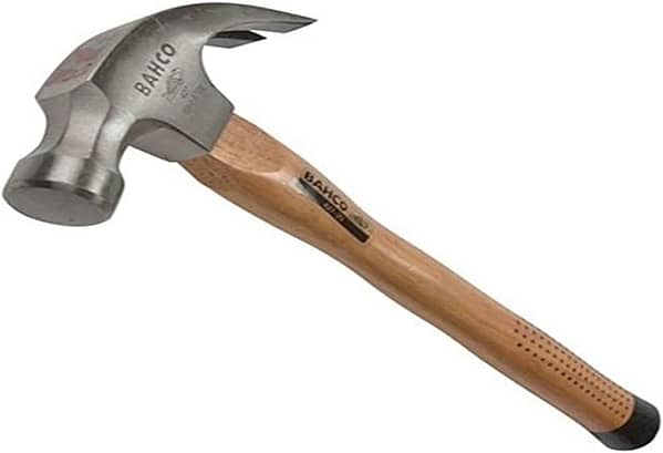 Bahco 42720 Claw Hammer Hickory Handle 20OZ, Silver/Brown