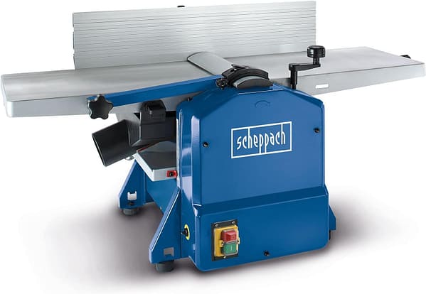 Scheppach Compact Planer, Thicknesser and Cutter Corded Electric 1500W, 120mm Cut, 230 V Woodworking Tool 2 Speed Steel Irons Tilting Stop Speed 900-1min HMS1070 2 Year Warranty