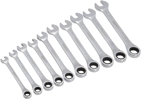 Amazon Basics Ratcheting Wrench Set- 10- Piece