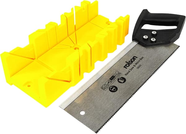 Rolson 58262 Tenon Saw & Plastic Mitre Box - Black
