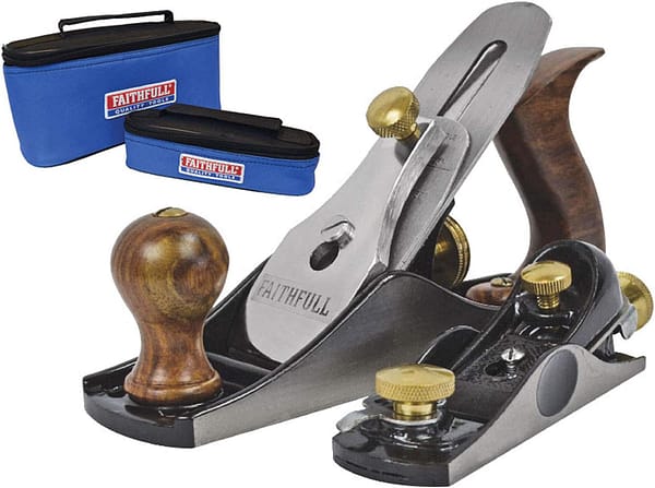 Faithfull Wood Plane Set Number 4 and Number 60 1/2 Planes in Canvas Storage Cases