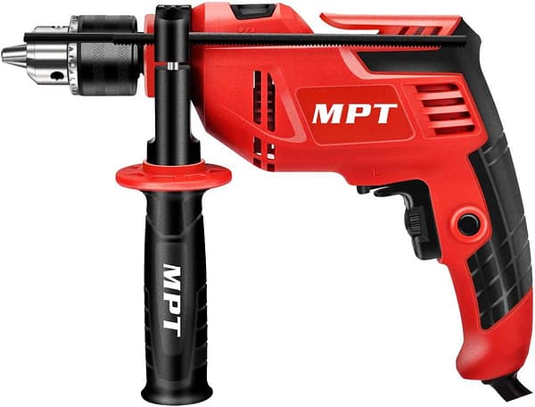 MPT Corded Hammer Impact Drill with Auxiliary Handle 550W 13mm Chuck Variable Speed and Multifunction