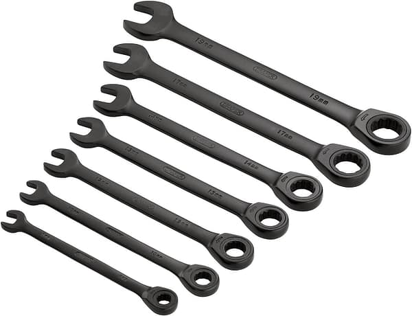 Draper 7 Piece HI-TORQ Combination Spanner Set - 51178 - Metric Ratcheting Tool Kit