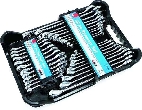 Hilka 16213203 AF/Metric Combination Spanner Set, Set of 32 Pieces