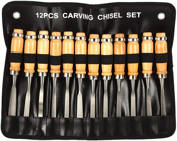 Wood Chisel Set, 12 Pieces Wood Carving Knife, DIY Wood Chisel Professional Carving Woodworking