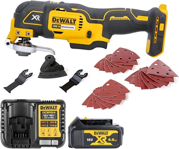 DEWALT DCS355N Oscillating Multi-Tool 18V Cordless Brushless 4Ah Battery Charger