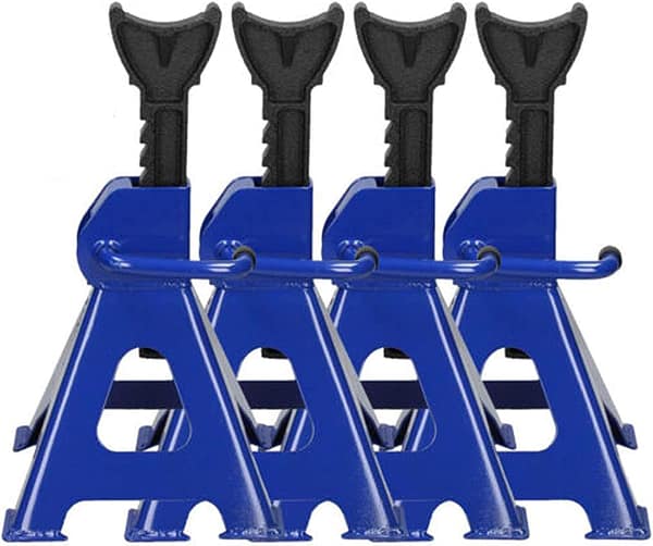 3 Ton Capacity Each Axle Stand for Vehicle Caravan Stand Lifting Heavy Duty Metal Steel Axle Jack Stand Car Support Holding Stand Quick Release Ratchet Adjustment for Garage Workshop Usage Pack of 4