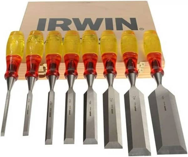 XMS Irwin XMS18S373S8 Marples Limited Edition Splitproof Chisel Set 8 Piece, Wood