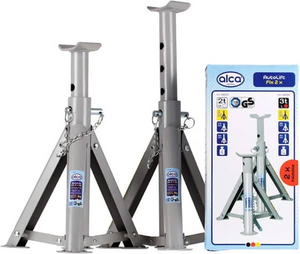 Quality Heavy Duty Foldable Axle Jack Stands 3 tons 2 Pieces Set Alca Germany Car Vehicle Lift Stand Emergency Diy