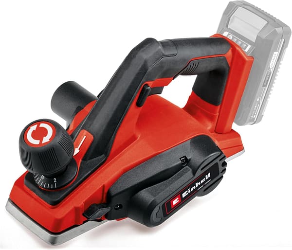 Einhell Power X-Change 18V Cordless Planer - Battery Electric Planer For Wood, 2mm Max Chip Depth, Aluminium Soleplate With V-Groove - TE-PL 18/82 Li Solo Planing Tool (Battery Not Included)