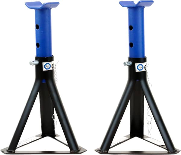 Streetwize - Pair of 2 Tonne Heavy Duty Steel Fixed Base Axel Stands - Adjustable Range of 240mm to 360mm, Perfect For Raising Vehicles.