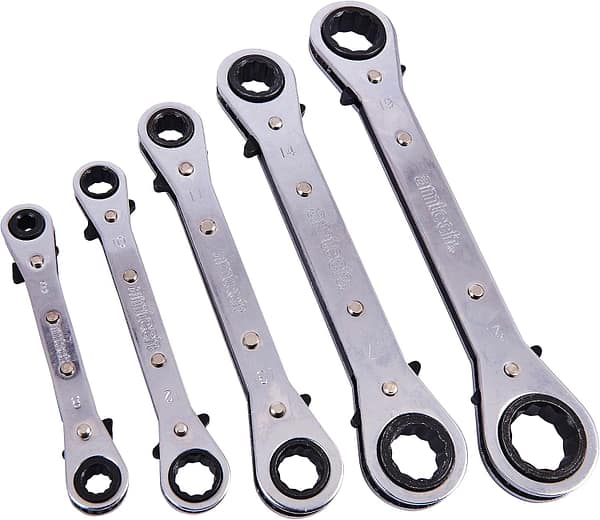 Amtech K1500 5 Piece ring ratchet spanner set