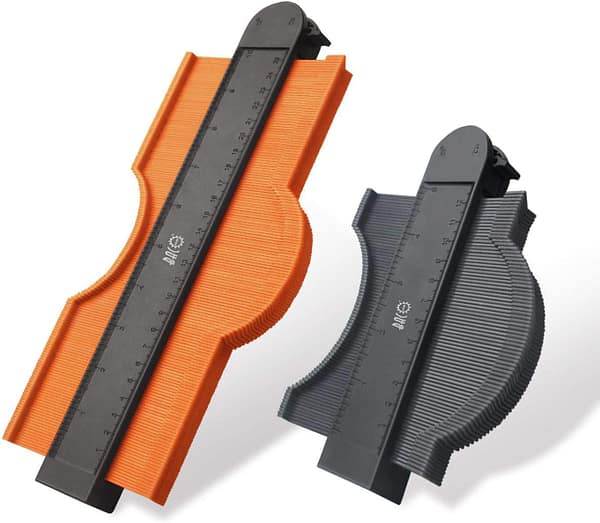 BACOENG Contour Gauge Duplicator Profile Tool (12 cm+25 cm/5 inches+10 inches) Adjustable Lock Precisely Copy Irregular Shape Duplicator for DIY Handyman