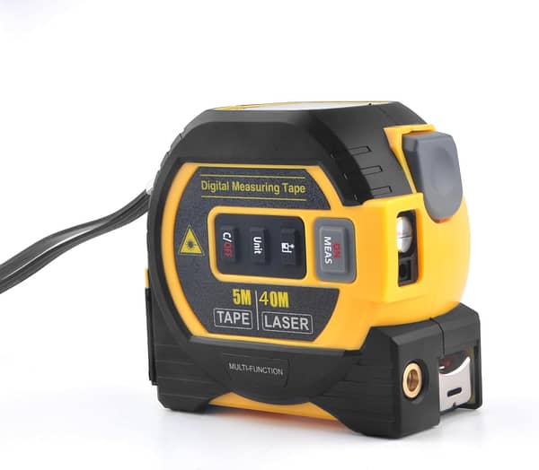Miangerrn Laser Rangefinder 3-in-1 Tool with Laser, Crossline, and 5m Tape Measure - Measure Distance from 0-40m, Calculate Area, Volume, Trigonometry, and More