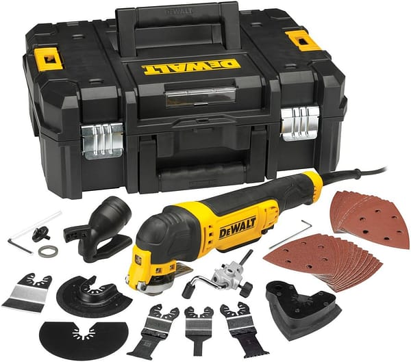 Dewalt DWE315KT-LX Oscillating Multi Quick Change Tool Release in TStak Case with 37 Accessories 115V, 300 W, 115 V, Yellow, LARGE