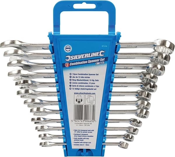 Silverline Combination Metric Spanner Set 12 Pieces 8-19mm (SP1236)