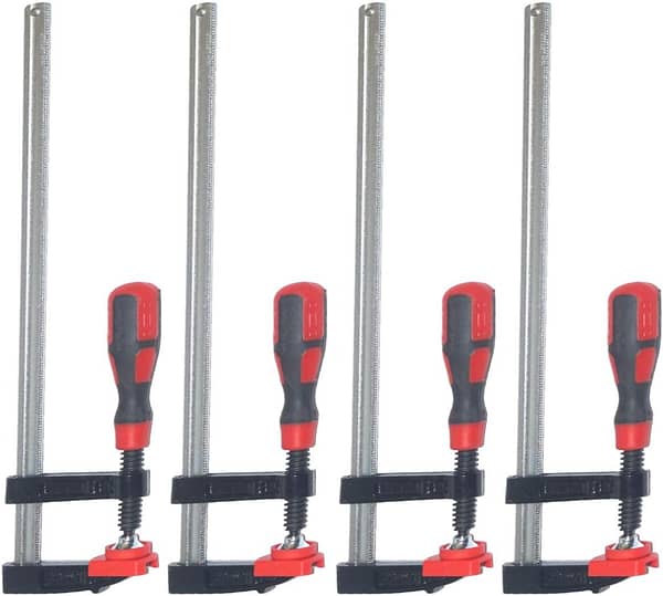 4pc F Clamp Bar Clamp Heavy Duty 600 x 80mm 24" Long Quick Slide Wood Clamp
