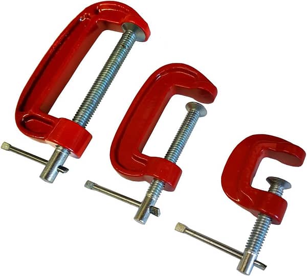 3Pc Mini G Clamp Set 25mm/50mm/75mm Wood Metal Work