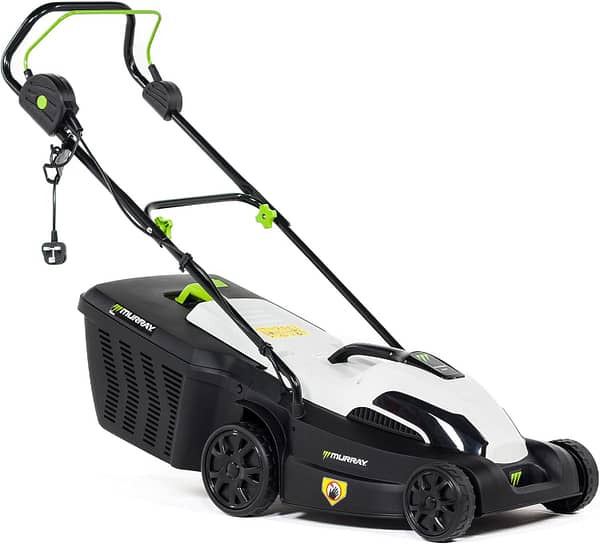 Murray Corded Electric Lawnmower 2-in-1 - Lawn Mower 1600W/38cm with Grass Box 45L for Lawns up to 500m2 - Ergonomic Soft Grip for Easy Grass Cutting, Overload Protection