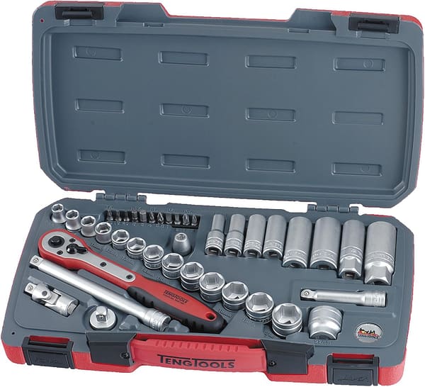 Teng T3839 3/8-inch Socket Set Metric Drive (39 Pieces)