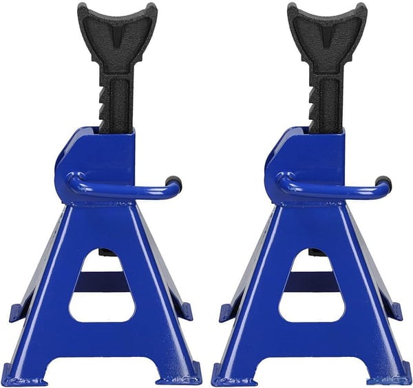 2x 3 Ton Tonne Axle Stand Steel Adjustable Axle Jack Holding Stands for Car Van Lifting Tool Emergency,Adjustable Range; 29-43 cm